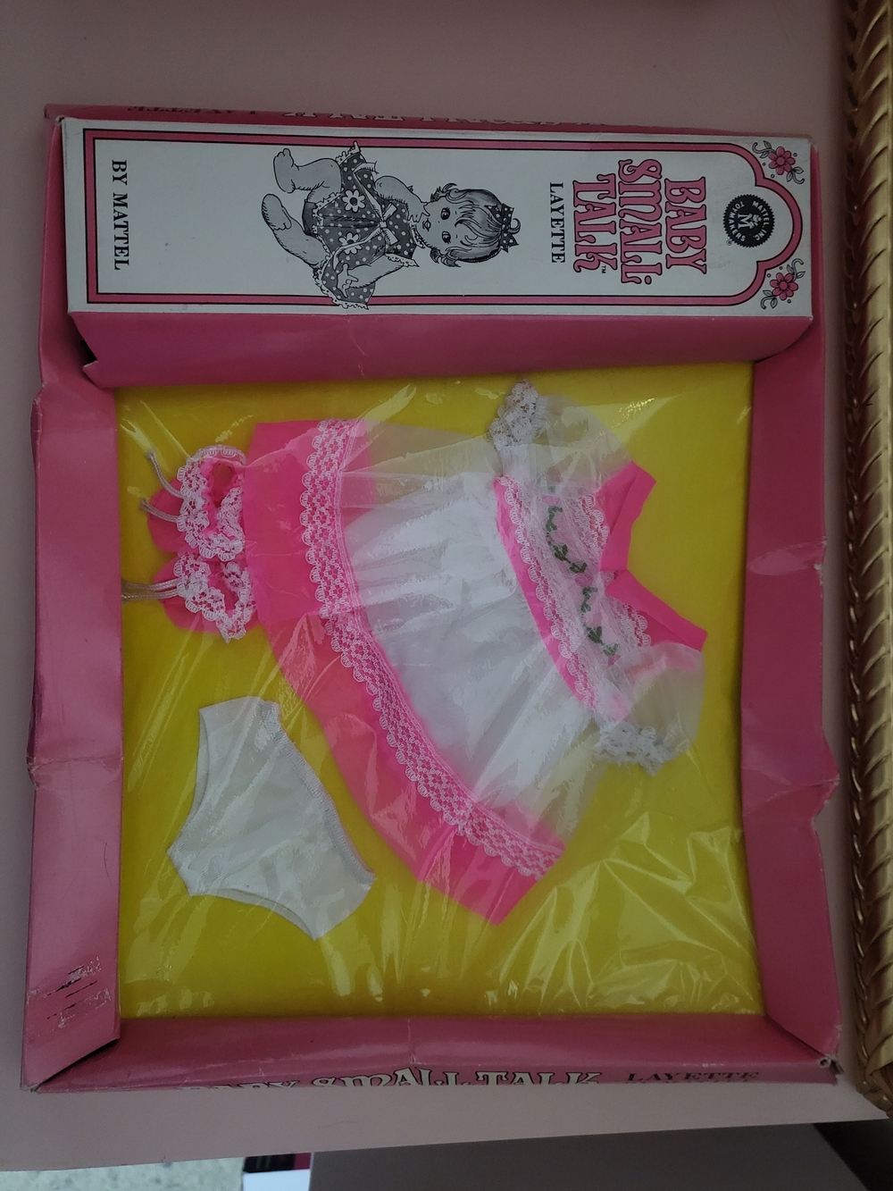 Vintage Baby Small Talk Pink # 3012 NRFB Doll Clothes 1967